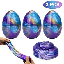 Carica l'immagine nel visualizzatore di Gallery, Luclay Galaxy Fluffy Slime 3pcs Colorful Soft Egg Stress Uovo - Ilgrandebazar