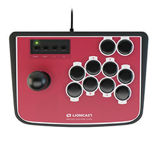 Carica l'immagine nel visualizzatore di Gallery, Lioncast Controller Joystick per Combattimento Arcade Rosso - PC, PS2, PS3
