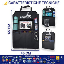 Carica l'immagine nel visualizzatore di Gallery, Levrot Set Proteggi Sedili Auto Bambini - Organizer con Tasca per Tablet e... - Ilgrandebazar