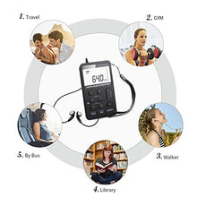 Carica l'immagine nel visualizzatore di Gallery, Mini Radio Portatile Tascabile Digitale Ricevitore FM AM Pocket Nero