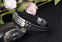 Carica l'immagine nel visualizzatore di Gallery, Gkmamrg Padre Tags Regalo da Uomo, Bracciale con Dad Silicone Bracciali 21cm