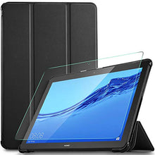 Carica l'immagine nel visualizzatore di Gallery, IVSO Custodia Cover per Huawei Mediapad T5 10, Slim Smart Nero + 1 Pack