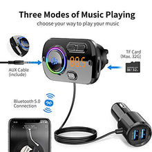 Carica l'immagine nel visualizzatore di Gallery, FM Trasmettitore Bluetooth 5.0 per Auto con Due Porta USB (QC 3.0 e Nero