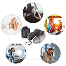 Carica l'immagine nel visualizzatore di Gallery, Newdora Cuscino da Viaggio Memory Foam, Cervicale Grigio Scuro