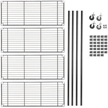 Carica l'immagine nel visualizzatore di Gallery, AmazonBasics - Scaffalatura a 4 ripiani, su rotelle, Nero - Ilgrandebazar