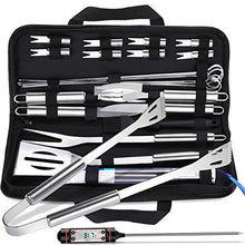 Carica l'immagine nel visualizzatore di Gallery, Attrezzi per Barbecue,Gifort 24pcs Barbecue Accessori in Acciaio Inox...