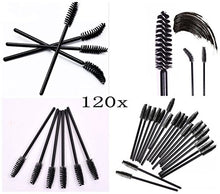 Carica l'immagine nel visualizzatore di Gallery, JZK 120 Applicatore mascara monouso scovolino pennello pieghevole nero 120x