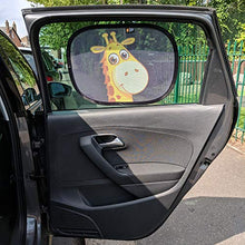 Carica l'immagine nel visualizzatore di Gallery, Parasole Baby Uma per auto, parasole neonati, con giraffa, Nero e Giallo - Ilgrandebazar