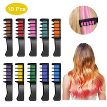 Carica l'immagine nel visualizzatore di Gallery, Capelli gesso pettine, 10 Colori Gessetti per temporanea 10pack - Ilgrandebazar