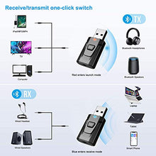 Carica l'immagine nel visualizzatore di Gallery, Aigoss Adattatore Bluetooth USB 2 in 1 Trasmettitore e Ricevitore, Bluetooth...