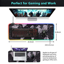 Carica l'immagine nel visualizzatore di Gallery, Hiveseen Tappetino Mouse Gaming, RGB Nero con 14 Effetti...
