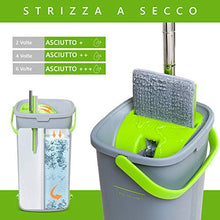Carica l'immagine nel visualizzatore di Gallery, Easygleam Set Mocio Lavapavimenti e Secchio | Mop Pavimenti in Microfibra |...