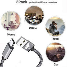 Carica l'immagine nel visualizzatore di Gallery, Cavo USB Tipo C (2+1.5+1)M C 3Pezzi Ricarica Rapida Cavo...
