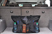 Carica l'immagine nel visualizzatore di Gallery, EXTSUD Extra Grande Borsa a Rete da Spiaggia con Cerniera 70x37x18cm Nero