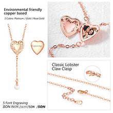 Carica l'immagine nel visualizzatore di Gallery, U7 Collana Personalizzata Donna Pendente Medaglione 10 Lunga - Rosa - Ilgrandebazar