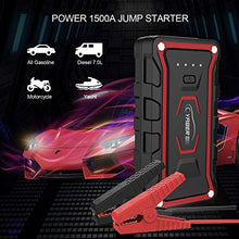 Carica l'immagine nel visualizzatore di Gallery, YABER Avviatore Batteria per Moto/Auto, 1500A 20000mAh Emergenza...