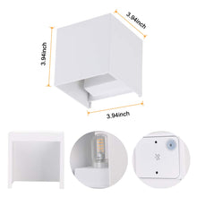 Carica l'immagine nel visualizzatore di Gallery, OOWOLF 2 Pezzi LED Lampada da Parete IP65 Impermeabile, Applique Bianca-2 - Ilgrandebazar