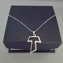 Carica l'immagine nel visualizzatore di Gallery, Alylosilver Collana con Ciondolo Croce d'argento Tau Cross per le donne... - Ilgrandebazar