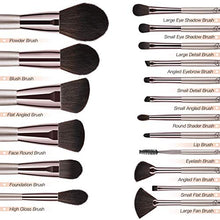 Carica l'immagine nel visualizzatore di Gallery, Bestope Pennelli Make Up,Set di 18 da Trucco Champagne Gold