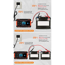 Carica l'immagine nel visualizzatore di Gallery, URAQT Caricabatteria Auto, 12V/24V 8A Multi Protezioni Caricatore Rosso - Ilgrandebazar