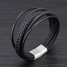 Carica l'immagine nel visualizzatore di Gallery, JKGEM multi-layer leather magnet bracelet - Ilgrandebazar