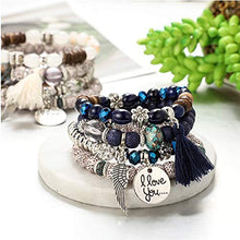 Carica l'immagine nel visualizzatore di Gallery, Bracciale a Più Strati Della Boemia, Set di Braccialetti Retrò, Bracciale...