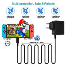Carica l'immagine nel visualizzatore di Gallery, Nintendo Switch AC Adapter, Alimentatore PD Tipo-C Adattatore, Nero