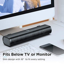 Carica l'immagine nel visualizzatore di Gallery, BOMAKER Tapio I Mini Soundbar Bluetooth 5.0 Wireless, 16'' con DSP Black