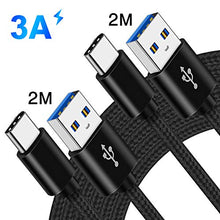 Carica l'immagine nel visualizzatore di Gallery, Cavo USB C Carica Rapida 2M Per Xiaomi Redmi Note 8T 7 8 Pro,Mi Nero 2m - Ilgrandebazar