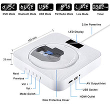 Carica l'immagine nel visualizzatore di Gallery, Lettore CD/DVD Portatile Bluetooth Gueray CD DVD Montabile a Parete... - Ilgrandebazar