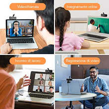 Carica l'immagine nel visualizzatore di Gallery, BOIFUN Webcam 1080P con Microfono, videocamera PC Desktop USB 2.0 Full HD...