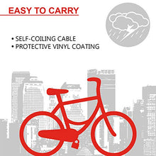 Carica l'immagine nel visualizzatore di Gallery, Master Lock 8126EURDPRO Lucchetto Bici, Chiave, 1.8 m Cavo, Esterno, Nero