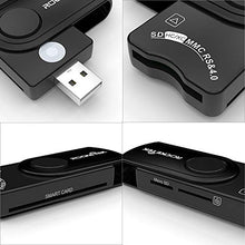 Carica l'immagine nel visualizzatore di Gallery, Lettore di smart card USB 4 porte Hub USB,Rocketek DOD militare CAC Card...