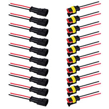 Carica l'immagine nel visualizzatore di Gallery, Satinior 10 Kit 2 Pin Connettore Elettrico Impermeabile Auto Electrical...