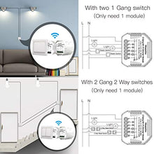 Carica l'immagine nel visualizzatore di Gallery, MoesGo Mini 2 Gang Modulo smart WiFi fai da te per interruttori, modello...