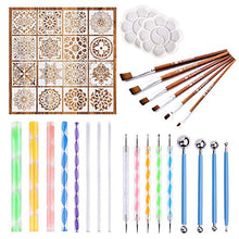Carica l'immagine nel visualizzatore di Gallery, 41PCS Mandala Punteggi Set di strumenti, kit pittura Rocks...
