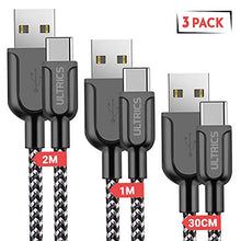 Carica l'immagine nel visualizzatore di Gallery, ULTRICS Cavo USB C, (3 Pezzi 0.3M, 1M, 2M) Nylon Intrecciato Type-C... - Ilgrandebazar