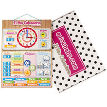 Carica l'immagine nel visualizzatore di Gallery, CALENDARIO OROLOGIO magnetico per bambini, Gioco educativo Data Tempo e Ora...