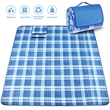 Carica l'immagine nel visualizzatore di Gallery, INTEY Coperta di Picnic Portatile e Impermeabile ed Prevenzione Sabbia Blu