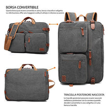Carica l'immagine nel visualizzatore di Gallery, CoolBELL Borsa Multi-Funzione, Convertibile, da 17,3 Pollici, Grigio Scuro