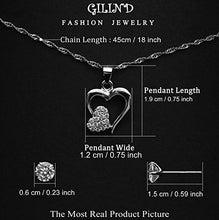 Carica l'immagine nel visualizzatore di Gallery, Gilind Collana Argento 925 Cuore e orecchini set per le donne + Double Heart - Ilgrandebazar