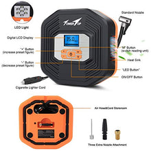 Carica l'immagine nel visualizzatore di Gallery, TowerTop Compressore Aria Portatile Auto, 12V DC Mini Pompa Elettrica con...