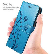Carica l'immagine nel visualizzatore di Gallery, AROYI Cover Huawei P30 Lite, Retro Design Flip Caso in PU Pelle Premium Bleu - Ilgrandebazar