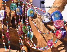 Carica l'immagine nel visualizzatore di Gallery, collana in perline di vetro e gemme resina artistica, gioiello... - Ilgrandebazar