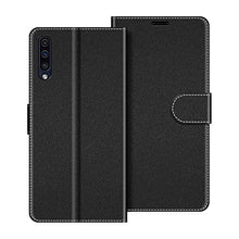Carica l'immagine nel visualizzatore di Gallery, COODIO Custodia per Samsung Galaxy A50, in Pelle Nero - Ilgrandebazar