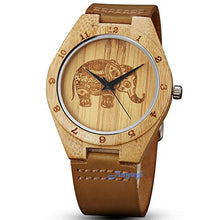 Carica l'immagine nel visualizzatore di Gallery, Gorben da uomo in legno orologi, creativi elefante di bambù... - Ilgrandebazar