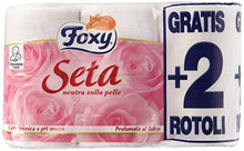 Carica l'immagine nel visualizzatore di Gallery, Foxy Carta Igienica Seta a pH Neutro - Pacco da 6 Rotoli - Ilgrandebazar