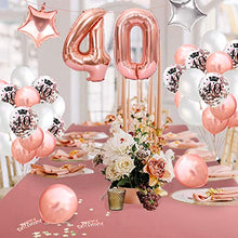 Carica l'immagine nel visualizzatore di Gallery, MMTX Palloncini Compleanno 40 Anni Oro Rosa Decorazioni per Feste...