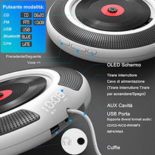 Carica l'immagine nel visualizzatore di Gallery, Lettore CD, CD Player Bluetooth con Radio Altoparlanti HiFi Bianco