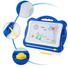 Carica l'immagine nel visualizzatore di Gallery, SGILE Grande Lavagna Magnetica per Bambini, Lavagnetta Magica Portatile Blu - Ilgrandebazar